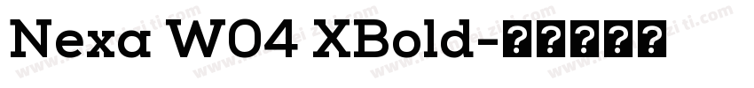 Nexa W04 XBold字体转换
